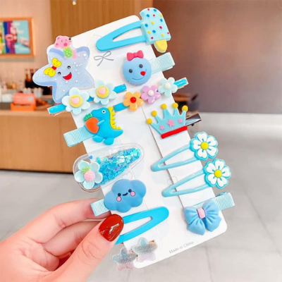 Picture of 14 Pcs Korean Hair Clip Set Baby Girl Hair Clip Set -  NR Mart-2024 - Multicolor