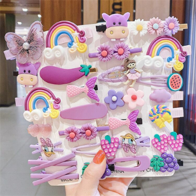 Picture of 14 Pcs Korean Hair Clip Set Baby Girl Hair Clip Set -  NR Mart-2024 - Multicolor