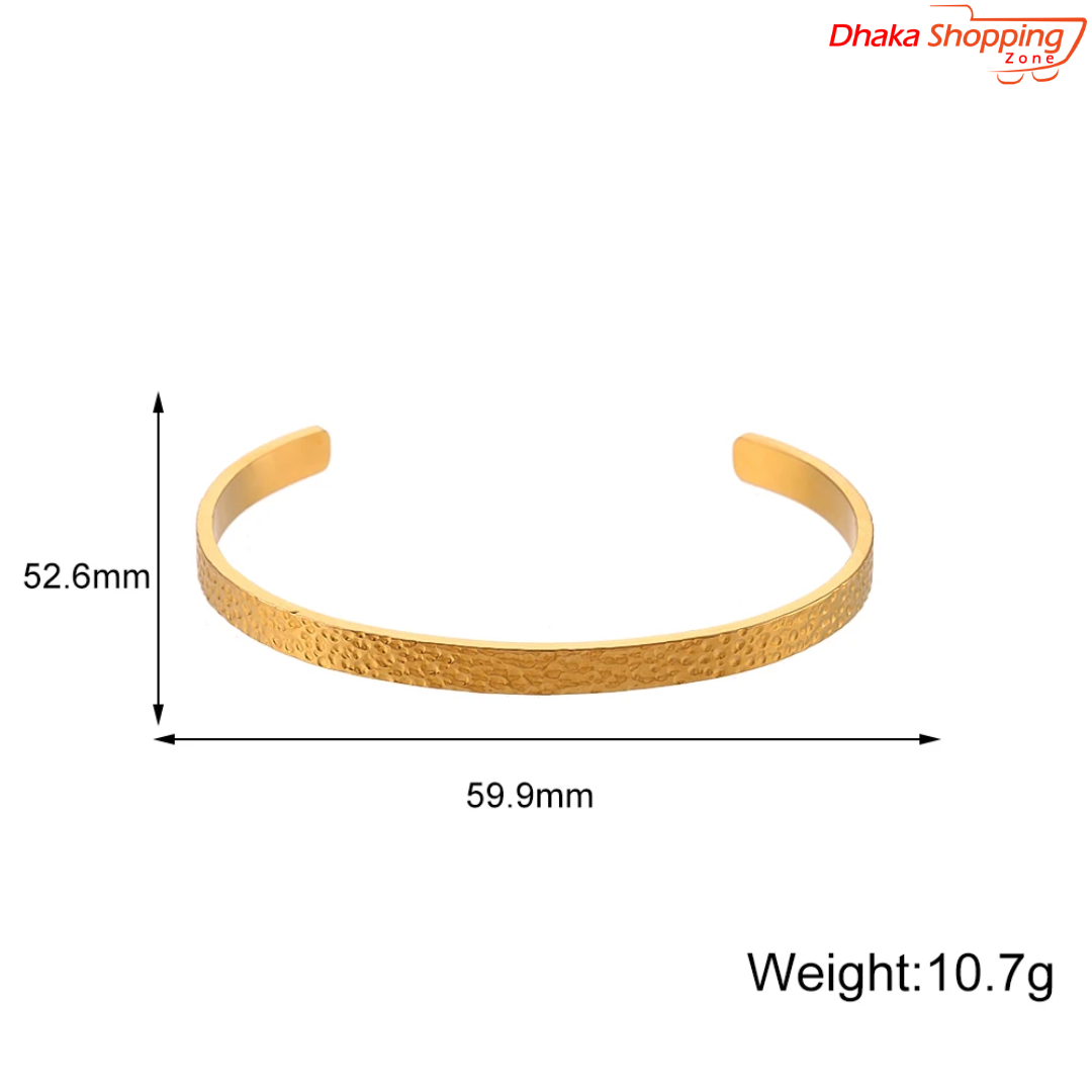 Picture of Ayatul Kursi Cuff Bangles For Women Men Stainless Steel Simple Carve Bangle Messager Islam Muslim Arabic Style Jewelry - NR Mart-2024