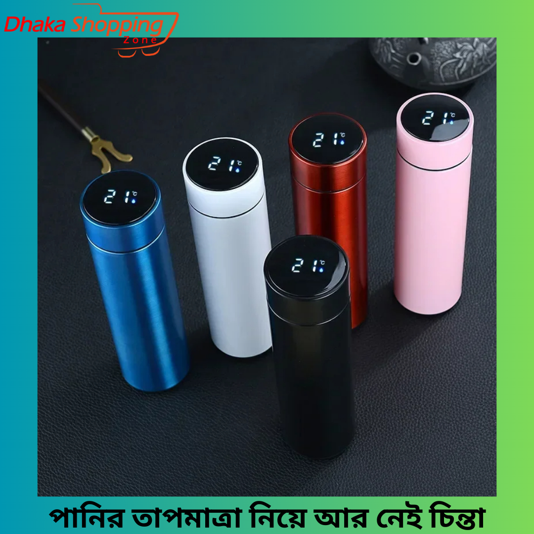 Picture of Smart Thermos Flasks Stainless Steel Tumbler Insulated water bottle cute coffee , milk thermos cup LED Touch Display Temperature Vacuum Flasks Drinkware smart hot water bottle travel mug- NR Mart-2024 - Multicolor