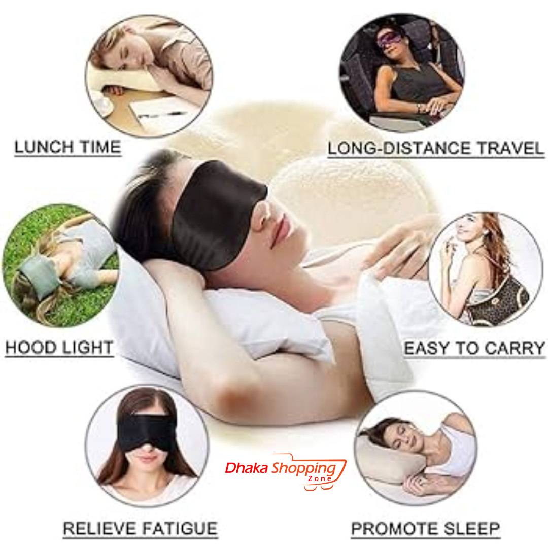 Picture of 3in1 Travel Selection Travel Set - Comfortable Neck Pillow, Eye Shade Mask, Ear Plugs -  NR Mart-2024 - Multicolor