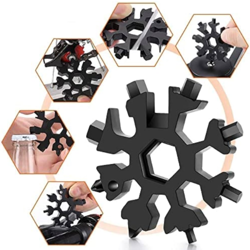 Picture of 18 In 1 Multifunctional Creative Snowflake Wrench Tool Steel Octagonal Small Wrench Hexagonal Portable Camp Outdoor Survive Tool-NR Mart-2024 - Multicolor