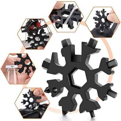 Picture of 18 In 1 Multifunctional Creative Snowflake Wrench Tool Steel Octagonal Small Wrench Hexagonal Portable Camp Outdoor Survive Tool-NR Mart-2024 - Multicolor