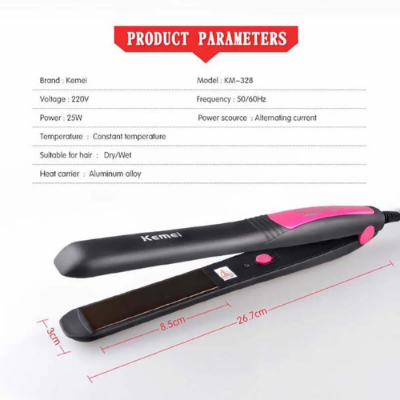 Picture of Kemei KM 328 Professional Hair Straightener For women - NR Mart-2024 - Multicolor