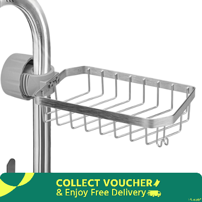 Picture of Faucet Sponge Holder for Kitchen Sink Caddy Storage Rack Holder Stainless Steel Dish Soap and Sponge Holder for Kitchen and Bathroom -  NR Mart-2024 - Multicolor