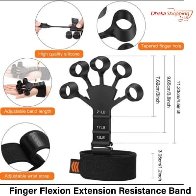 Picture of Silicone Hand Grip Device Finger Exerciser Strengthener Stretcher-NR Mart-2024 - Multicolor