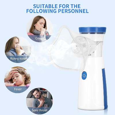 Picture of Portable Rechargeable Mesh Nebulizer Inhaler Atomizer - NR Mart-2024 - Multicolor
