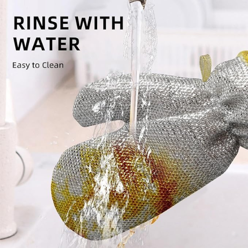 Picture of Water proof dishwashing gloves . Multiple use kitchen dish washing gloves free size - NR Mart-2024