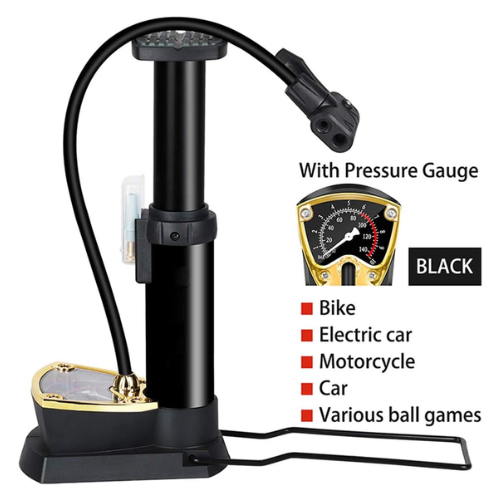 Picture of Outtobe Bike Pump Portable Foot Pump Bike Floor Pump Mini Air Inflator High Pressure Bike Pump Household Pump Mtb Bicycle Pump Bike Accessories  -   NR Mart-2024 - Multicolor