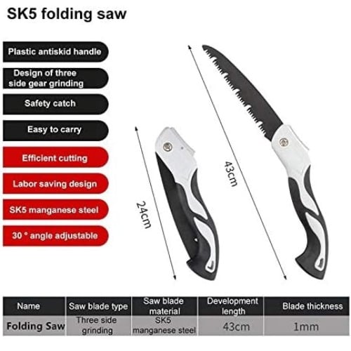 Picture of Folding Saw Heavy Duty Portable Extra Blade Hand Saw For Wood Camping, Dry Wood Pruning Gardening pruning Saw With Hard Teeth - NR Mart-2024 - Multicolor