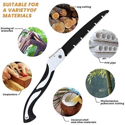 Picture of Folding Saw Heavy Duty Portable Extra Blade Hand Saw For Wood Camping, Dry Wood Pruning Gardening pruning Saw With Hard Teeth - NR Mart-2024 - Multicolor