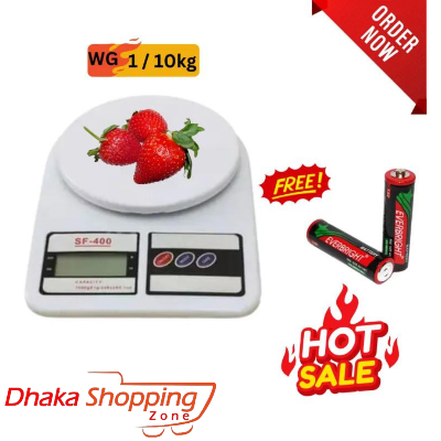 Picture of Digital Scale 10kg 1g Household Weight Scales Platform Electronic Balance Kitchen scale Baking Measure Food Cooking Tools - NR Mart-2024 - Multicolor
