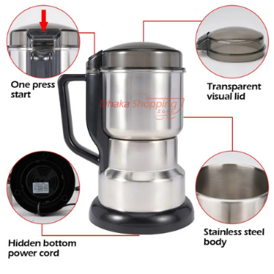 Picture of Stainless Steel Electric Spice Grinder Smart Electric Grinder Machine - 1050 Watt -  NR Mart-2024 - Multicolor
