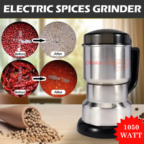 Picture of Stainless Steel Electric Spice Grinder Smart Electric Grinder Machine - 1050 Watt -  NR Mart-2024 - Multicolor