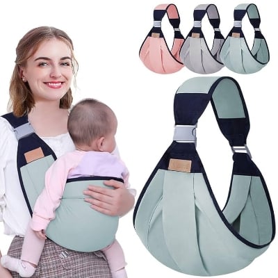 Picture of Infant Baby Carrier Wrap Bag - Safe and Exquisite Design - 4 Carrying Positions - NR Mart-2024 - Multicolor