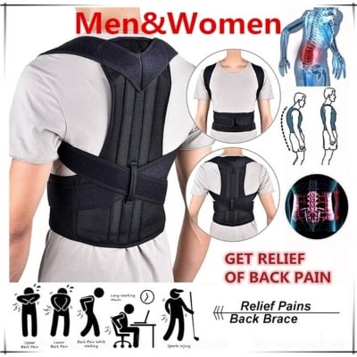 Picture of Fully Adjustable Magnetic Orthopedic Posture Corrector For Men Women Corset Upper Lower Relief Back Brace Belt Lumbar Support - NR Mart-2024 - Multicolor