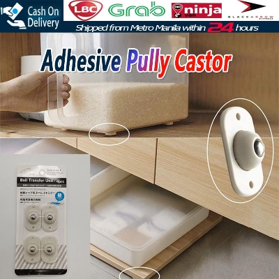 Picture of 4PCS/Set Adhesive Pully Castor Ball Transfer Unit Universal Furniture Wheel No Noise Castor Roller - NR Mart-2024 - Multicolor