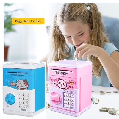 Picture of Kids Electric Money Saving Bank, Hello kitty  ATM Bank, Piggy Bank, Money Saving Bank, Password  For Kids, Kids Bank -  NR Mart-2024 - Multicolor