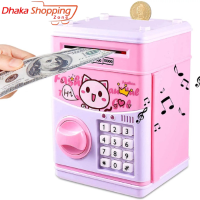 Picture of Kids Electric Money Saving Bank, Hello kitty  ATM Bank, Piggy Bank, Money Saving Bank, Password  For Kids, Kids Bank -  NR Mart-2024 - Multicolor