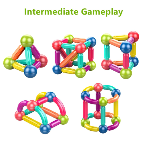 Picture of 36 PCS Magnetic Building Blocks Set Early Learning Magnetic Sticks Balls Assembling Game -Stacking Blocks -  NR Mart-2024 - Multicolor