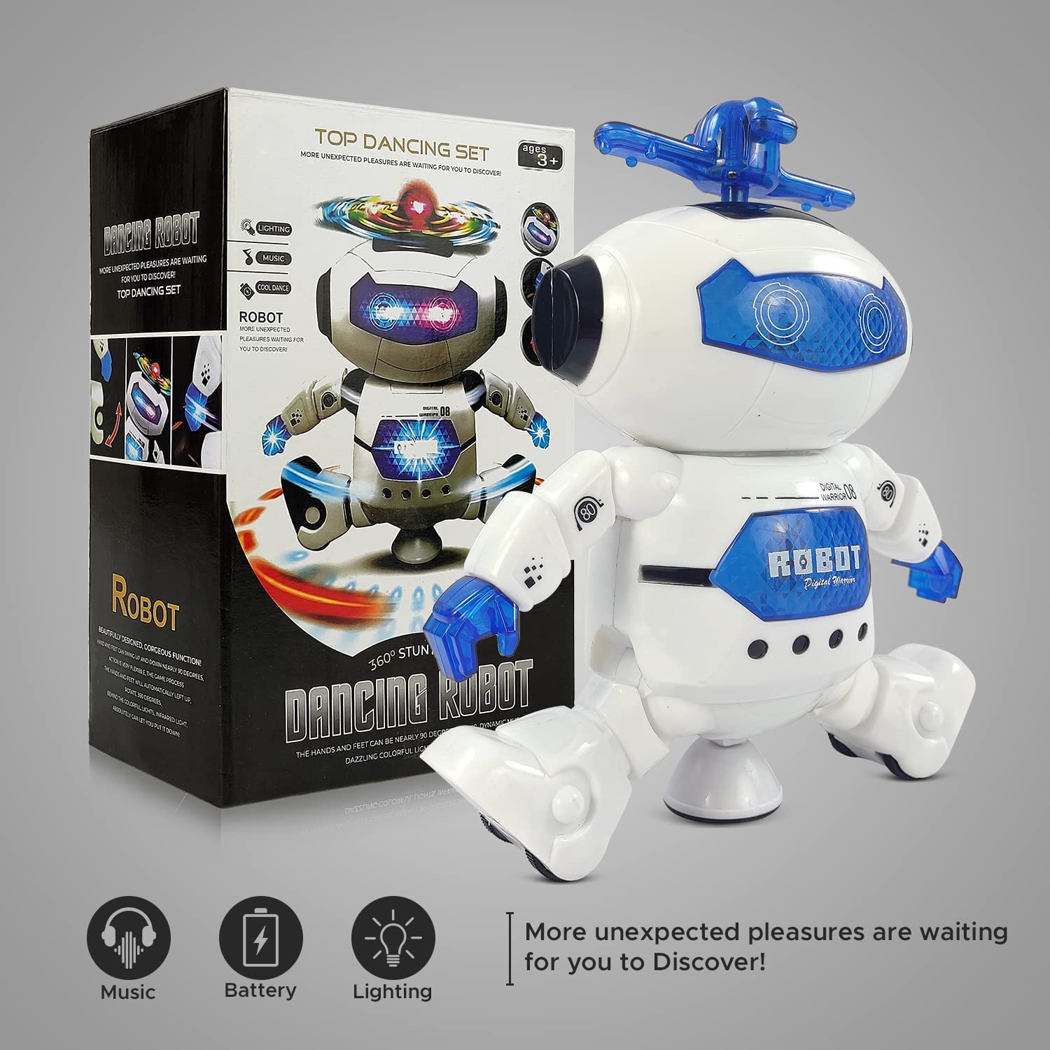 Picture of Generic Naughty Dancing Robot With 3D Light - NR Mart-2024 - Multicolor