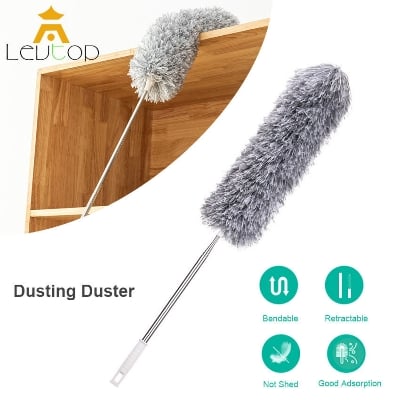 Picture of Home Cleaning Brush Sweeping Ceiling Duster Dust Cleaner Dust Artifact Extendable Microfiber Dusting Duster Handle Telescopic - NR Mart-2024 - Multicolor