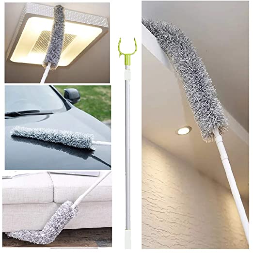 Picture of Home Cleaning Brush Sweeping Ceiling Duster Dust Cleaner Dust Artifact Extendable Microfiber Dusting Duster Handle Telescopic - NR Mart-2024 - Multicolor