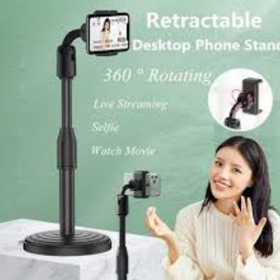 Picture of Height Adjustable Mobile Phone Stand Holder for Live Stream -Docks & Stands - NR Mart-2024 - Multicolor