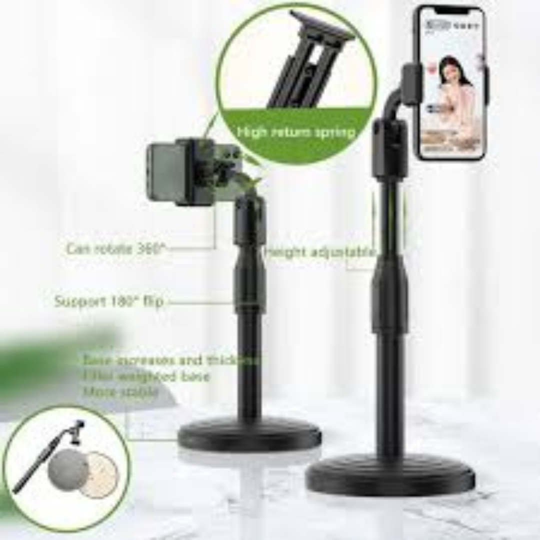 Picture of Height Adjustable Mobile Phone Stand Holder for Live Stream -Docks & Stands - NR Mart-2024 - Multicolor