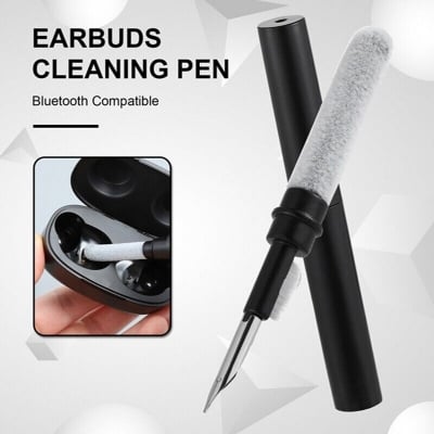 Picture of headphone clener/Bluetooth Earbuds Cleaning Pen With Soft Microfiber Brush Portable Multifunctional Earphone Cleaning Pen Durable Earbuds Wash Cleaning Tools For Airpods Keyboard Earphone Case -1pcs NR Mart-2024 - Multicolor