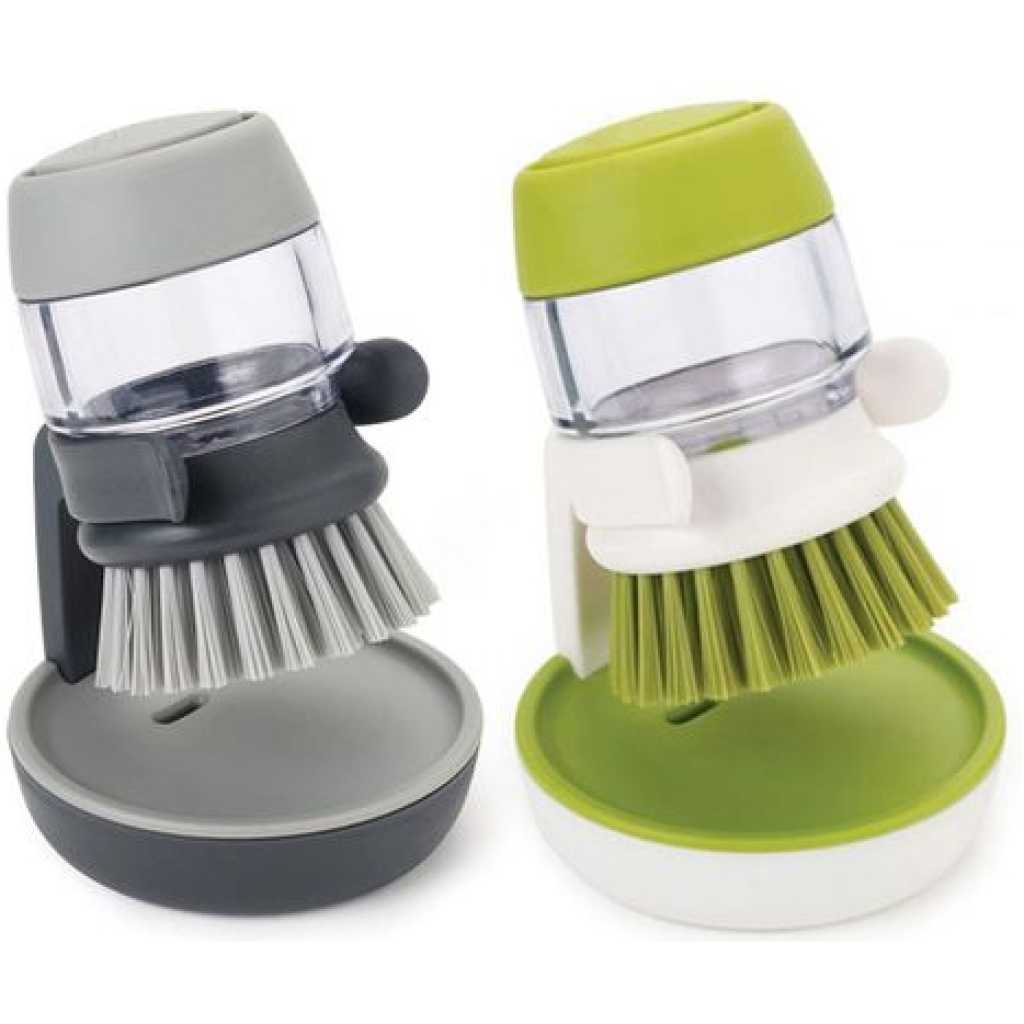 Picture of Dishwasher Soap Dispensing Palm Brush With Storage -  NR Mart-2024 - multicolor