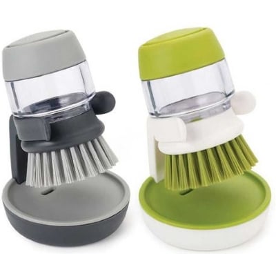Picture of Dishwasher Soap Dispensing Palm Brush With Storage -  NR Mart-2024 - multicolor