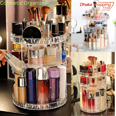 Picture of 360 Degree Rotation Transparent Acrylic Cosmetics Storage Box Fashion Spin Multi-function Detachable Makeup Beauty Organizer-Makeup Bags & Organizers - NR Mart-2024 - Multicolor