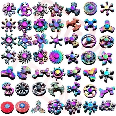 Picture of 3 Shape Metal Fidget Spinner Toy - NR Mart-2024 - multicolor