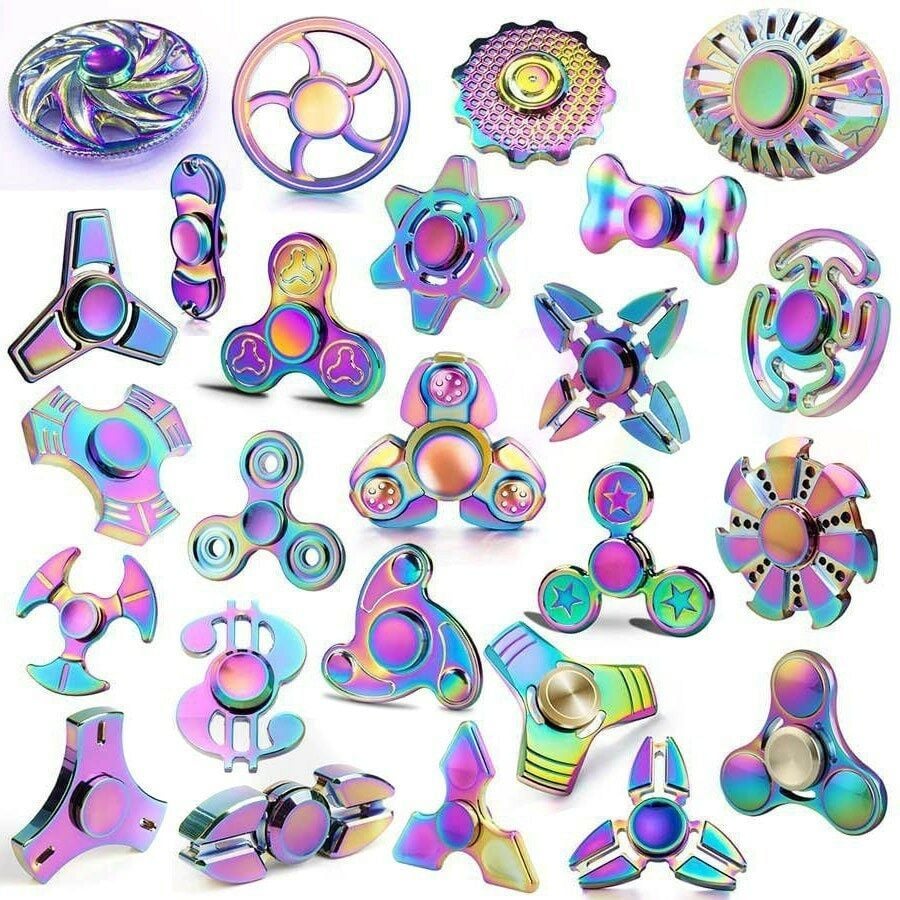 Picture of 3 Shape Metal Fidget Spinner Toy - NR Mart-2024 - multicolor