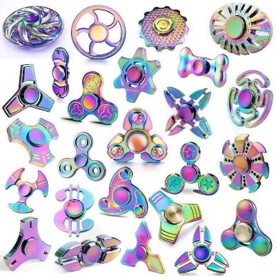 Picture of 3 Shape Metal Fidget Spinner Toy - NR Mart-2024 - multicolor