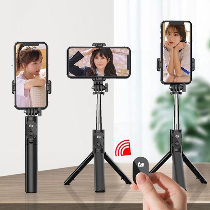 Picture of P20S - 1 Wireless Bluetooth Selfie Stick With LED Fill Light Desktop Live Tripod Mobile Stand Portable Stretchable Holder Anti-Shake Stabilizer Selfie Stick Self-Timer Artifact Rod - NR Mart-2024 - Multicolor