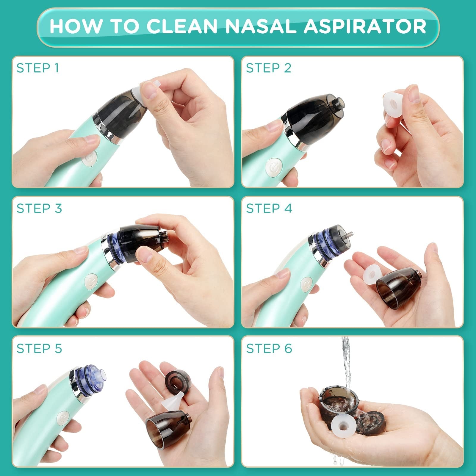 Picture of Baby Nasal Aspirator Electric Nose Cleaner Sniffing Equipment for Children Clear stuffy noses Quickly & Gently - NR Mart-2024 - Multicolor