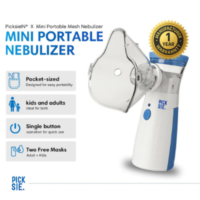 Picture of Portable Rechargeable Mesh Nebulizer Inhaler Atomizer - NR Mart-2024 - Multicolor