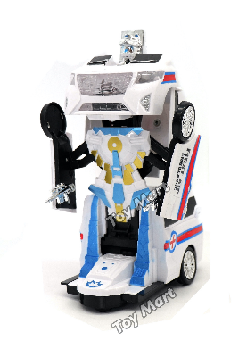 Picture of First Aid/Fire Fighting Pioneer Rescue Ambulance Transformer Robot Action Figure Toy Kids Siren Light Sound Imported Quality Kids Toy Gift Toy Toy Set Simulation Toy, Ambulance Car, Robot Car -  NR Mart-2024 - Multicolor