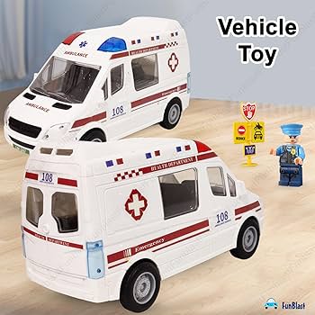 Picture of First Aid/Fire Fighting Pioneer Rescue Ambulance Transformer Robot Action Figure Toy Kids Siren Light Sound Imported Quality Kids Toy Gift Toy Toy Set Simulation Toy, Ambulance Car, Robot Car -  NR Mart-2024 - Multicolor