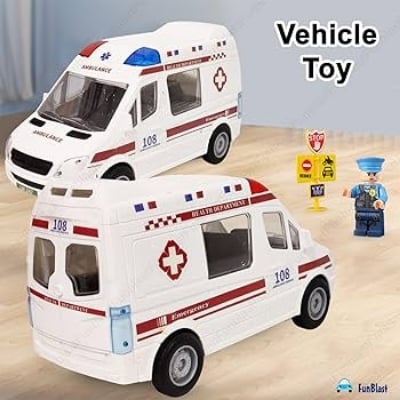 Picture of First Aid/Fire Fighting Pioneer Rescue Ambulance Transformer Robot Action Figure Toy Kids Siren Light Sound Imported Quality Kids Toy Gift Toy Toy Set Simulation Toy, Ambulance Car, Robot Car -  NR Mart-2024 - Multicolor