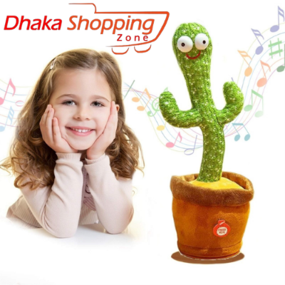 Picture of Dancing Singing Cactus Plush Toy Shaking Fun Elementary Education Toy Best Birthday Gift For Home Decoration And Kids Toys To Play With Kids - NR Mart-2024 - Multicolor