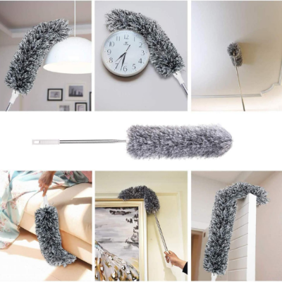 Picture of Microfiber Duster with Extension Pole(Stainless Steel), Extra Long 110 inches, with Bendable Head, Extendable Duster for Cleaning High Ceiling Fan, Interior Roof, Cobweb, Gap Dust- Wet or Dry Use - NR Mart-2024 - Multicolor