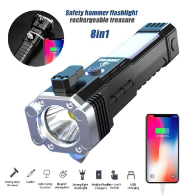Picture of Plastic Rechargeable LED 3W Torch - NR Mart-2024 - Multicolor