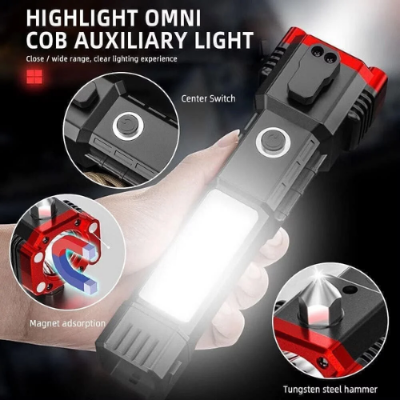Picture of Plastic Rechargeable LED 3W Torch - NR Mart-2024 - Multicolor