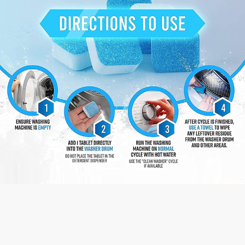 Picture of 12 Pcs Washing Machine Cleaner Washer Cleaning Detergent Effervescent Washer Cleaner-Cleaning Products - NR Mart-2024 - Multicolor