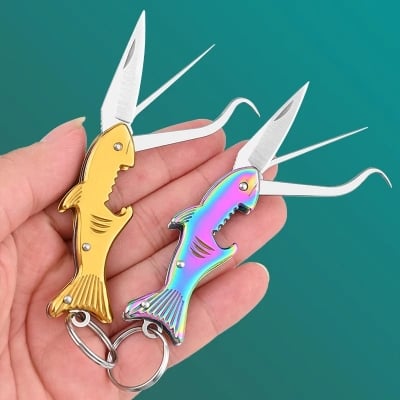 Picture of Toothpick Knife Picks Teeth With Ultra-fine Anti-plug Tooth Hook Crochet Can Open The Bottle And Buckle The Tooth Multi-function- Dental Flosses & Sticks - NR Mart-2024 - Multicolor