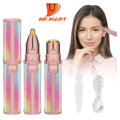 Picture of 2 in 1 Eyebrow Razor and Painless Hair Remover, Electric Eyebrow Shaver -  NR Mart-2024 - Multicolor
