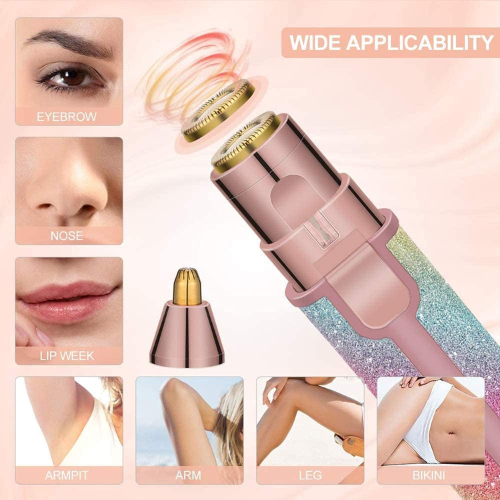Picture of 2 in 1 Eyebrow Razor and Painless Hair Remover, Electric Eyebrow Shaver -  NR Mart-2024 - Multicolor